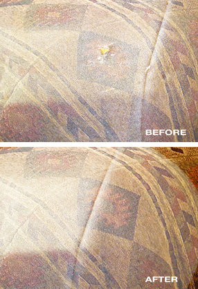 Image of repairs before and after.