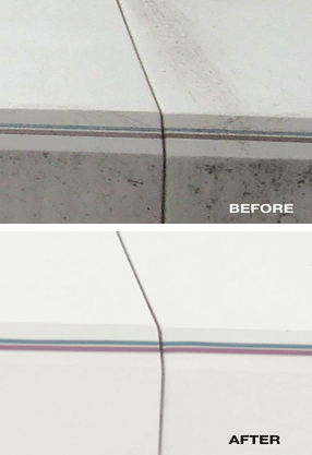 Image of repairs before and after.